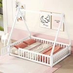 Bellemave Full Size Tent Floor Bed For Kids,montessori With Door An.... Fixed Price $360.11.