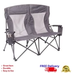 Oversized Double Folding Camping Chair 2 Person Lawn Patio Seat Cup Holder New. Fixed Price $78.80.