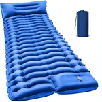 Fun Pac Camping Sleeping Pad With Pillow Built-in Foot Pump Twin, Blue. Fixed Price $52.87.