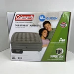 Coleman Guestrest Airbed 18" Queen Mattress Indoors/outdoors, Built Pump. Fixed Price $75.95.