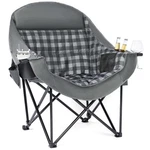 Oversized Camping Chair Heavy Duty Padded Folding 500LB Grey PW-RC739E3 Portable. Fixed Price $154.99.