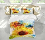 3D Sunflower Painting ZHUA947 Bed Pillowcases Quilt Duvet Cover Set Queen King. Fixed Price $85.52.