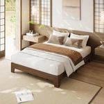 Queen Size Frame Wood Platform Minimalist Bedroom Furniture. Fixed Price $119.24.