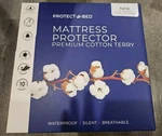 Protect-a-bed Premium Cotton Terry Cloth Waterproof Mattress Protector. Fixed Price $15.50.