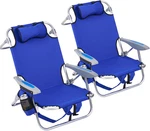2 Pack Lightweight Portable Camping Beach Chair For Adults, Outdoor Lay Flat Fol. Fixed Price $215.99.