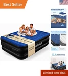 Queen Air With Built-in Pump, 18" Raised Comfort Inflatable Mattress.... Fixed Price $158.38.