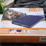 Intex Classic Downy Twin Inflatable Mattress Medium Firm Blue Vinyl 68757WS. Fixed Price $12.00.