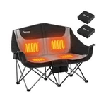 Heated Double Camping Chair, 2-PERSON Folding With 12V 16000MAH Ba.... Fixed Price $193.74.