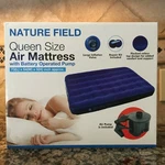 Nature Field Queen Size Air Mattress With Battery Operated Pump. Fixed Price $29.95.