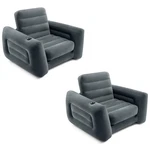 Intex Inflatable Pull Out Sofa Chair Sleeper/twin Sized Mattress (2 Pack). Fixed Price $122.99.