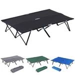 Outsunny 2 Person Folding Camping Cot Portable Military Sleeping Bed W/carry Bag. Fixed Price $89.99.