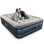 Idoo Queen Air Mattress Built-in Pump 18" Raised Inflatable Bed Colchon Inflable. Fixed Price $114.99.
