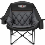 Camping Chair Oversized Xl 400LB Heavy Duty Padded Folding Black Overmont Adults. Fixed Price $179.99.
