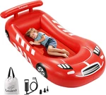 Racecar Inflatable Kids Bed With Safety Bumpers - Portable Toddler Air Mattress. Fixed Price $86.99.