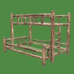 Log Bunk Bed Twin/queen Torched Cedar Solid Wood Amish-made Free Shipping. Fixed Price $1299.00.