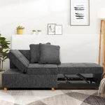Folding Ottoman Sofa Bed Chair 4 1 Sleeper Adjustable BACKREST+2 Pillows. Fixed Price $180.99.