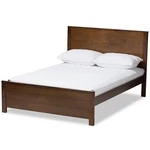 Baxton Studio Catalina Full Platform Bed Walnut Brown. Fixed Price $418.27.
