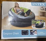 Intex Empire Inflatable Lounge Dorm Camping Chair For Adults, Green. Fixed Price $25.00.