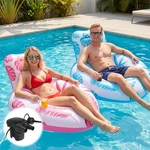 Inflatable Pool Float Adult With 50W Pump,heart Shape Chair Wi.... Fixed Price $45.56.