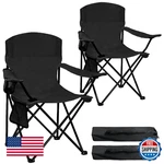 Sailary 2 Pack Folding Camping Chair With Cup Holder & Side Storage Bag, 300LB. Fixed Price $65.50.