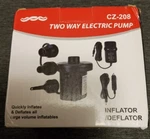 Two Way Electric Quickly Infates Pump CZ-208 110V AC/12V Dc. Fixed Price $14.87.