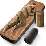 Air & Foam Camping Mattress, Self-inflating Sleeping Pad, 4.5" Thick, With Pump. Fixed Price $174.09.