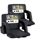 Sportneer Stadium Seats For Bleachers, 2 Pack With Back Support. Fixed Price $90.00.
