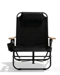 Canpsky 5-POSITION Reclining Beach Chair W/ Headrest Wood Arms 350LB #227. Fixed Price $59.99.