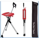 STEP2GOLD Ta-da Chair Series Portable Walking Stick, Cane With Seat Red. Fixed Price $64.25.