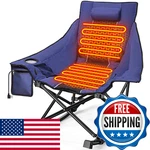 Slendor Oversized Heated Camping Chair Folding Rocking Padded. Fixed Price $154.13.