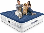18" Pillow Rest Queen Inflatable Air Mattress With Internal Pump For Camping. Fixed Price $49.49.