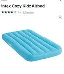 Intex Cozy Kidz Airbed Blue Inflatable Pvc Mattress For Kids, Solid Rectangle. Fixed Price $14.99.