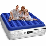 Xsleep Air Mattress With Built In Pump Queen, 13" Blue & White. Fixed Price $80.90.