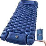 Wannts Ultralight Inflatable Sleeping Pad With Pump For Camping Blue. Fixed Price $29.87.