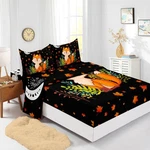 Cute Fox Pattern Twin Fitted Sheet Deep Pockets Cartoon Kid Bed Set.... Fixed Price $49.83.