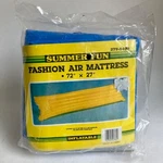 Nos Vintage Summer Fun Fashion Air Mattress 72 X 27" Blue Inflatable. Fixed Price $35.00.