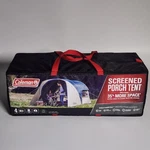 Coleman 4 Person Cabin Tent With Screened Porch 2-ROOM 3-SEASON Camping Green. Fixed Price $177.00.