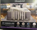Beautyrest Silver 20" Cushion Aire Pillow Top Queen Mattress Built In Pump. Fixed Price $92.00.