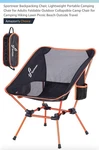 New Sportneer Camping Chair, Lightweight Outdoor Chairs Orange. Fixed Price $24.99.