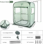 Porayhut Pop-up Greenhouse Tent Portable X-large Indoor Flower. Fixed Price $60.00.