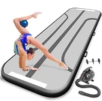 Serenelife Inflatable Training Air Mat Gymnastics Exercise Tumble 9.8FT - Gray. Fixed Price $124.26.