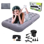 Twin Size Single Camping Air Mattress Bed With PUMP,75X 39THICKENED Portable. Fixed Price $45.27.
