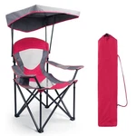 Heavy Duty Camping Chair With Canopy Sun Shade Cup Holder Red. Fixed Price $96.28.