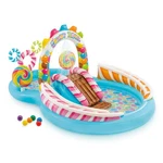 Intex 9FT 6FT 51IN Kids Inflatable Candy Zone Play Center Pool W/ Waterslide. Fixed Price $84.99.