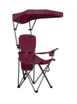 Quik Max Shade Adjustable Folding Camp Chair, Red/gray *distressed Pkg. Fixed Price $44.99.