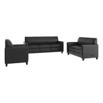 Reception Set Black With Clean Line Stitched Frame - Hospitality Seating. Fixed Price $2497.97.