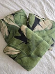 Vintage 50S 60S Onyx Banana Leaf Tropical Cushions Throw Pillows Tiki Mcm. Fixed Price $58.50.
