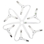 Auivguiv Adjustable Elastic Fitted Sheet Straps,crisscross Bed White. Fixed Price $18.99.