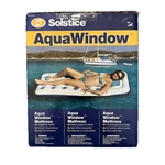 Solstice 74"L X 29"W Swimming Pool Lake Aqua Window Floating Mattress. Fixed Price $19.99.