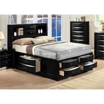 Acme Ireland Wood Queen Platform Bed With 8-STORAGE Drawers In Black. Fixed Price $1380.99.